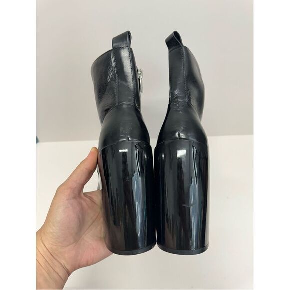 Vince Camuto Boots Womens Size 8.5 Everna Black Leather Block Heel Booties - Picture 7 of 11